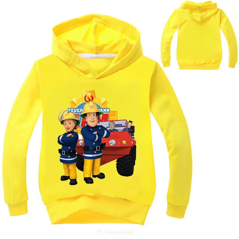 3-14Years худи для мальчиков и изображением Пожарника одежда Сэм с капюшоном для девочек; весенняя куртка для девочек одежда с длинным рукавом с героями мультфильмов верхняя одежда в повседневном стиле - Цвет: color10