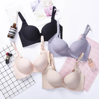 

Women Underwear Set Bra Panty Solid Color Lingerie Push Up High Waist Type