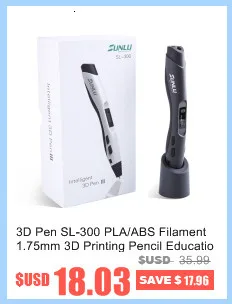 3D Pen Professional SL-300 3D Printing Pen Support PLA ABS Filament Pencil Smart 3D Pen Educational Toys Popular Gifts For Kids