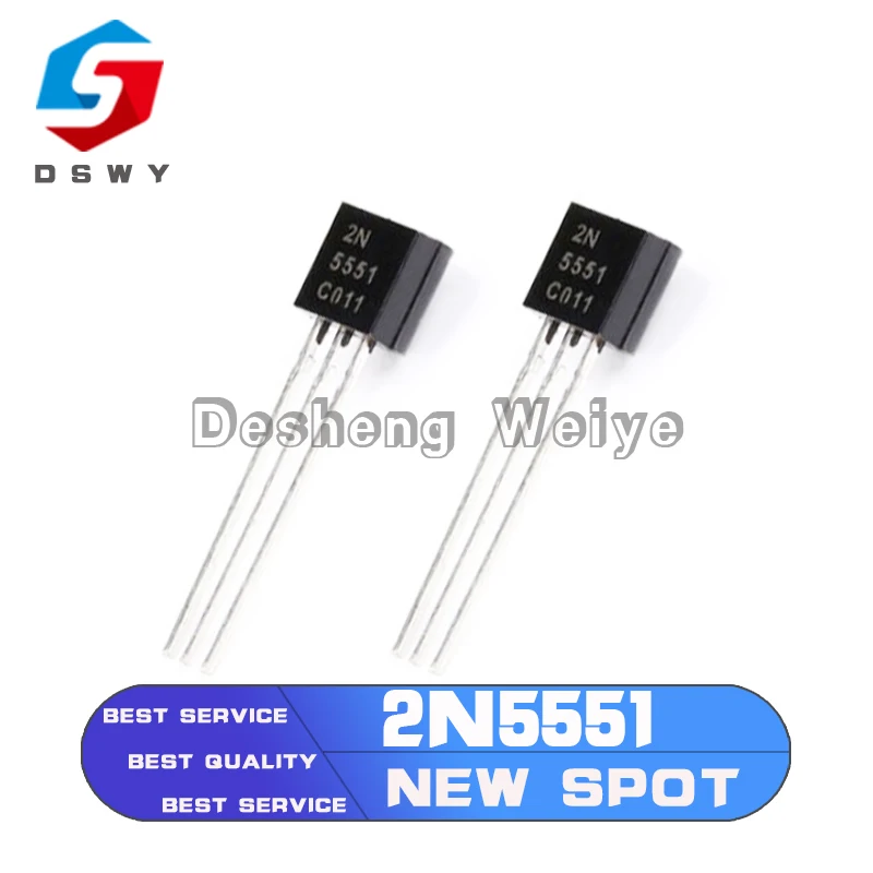 100pcs 2n5551 2n5401 5551 5401 To 92 50pcs 2n5401 50pcs 2n5551 To92 Bipolar Transistors 