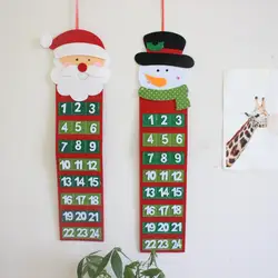 Рождественская елка оформление календарей креативный нетканый кулон обратный отсчет украшение для календаря рождественские украшения