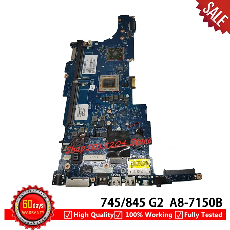 Материнская плата для ноутбука HP EliteBook 745 G2 845 A8-7150B 802542-001 802542-501 802542-601