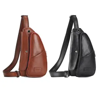 

New Fashion Handbags Skillful Manufacture Genuine Leather Fanny Chest Pack Solid Color Waist Men Shoulder Crossbody Bag