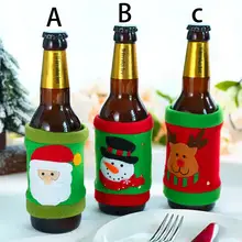 Украшение для рождественского стола, вечерние, красные, винные, Рождество, Санта-елка, крышка для бутылки, набор, декор для бутылок на год, Рождественский ужин@ 25