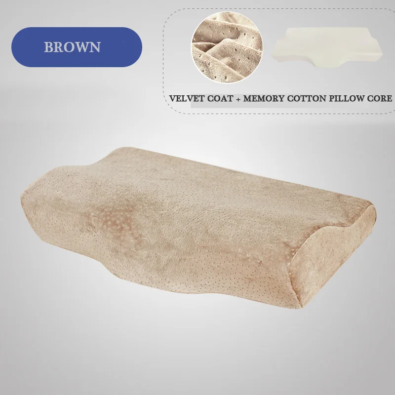 Memory Foam Pillow With inner cover Butterfly shape and Slow Rebound memory foam Cervical neck 50X30CM