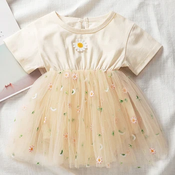 

Summer Lace Flower Embroidery Dress Baby Girls Princess Dress Romper Infant Newborn Baby Jumpsuit Toddler Baby Clothes