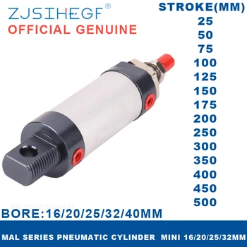 

Mini Cylinder Airtac MAL Series 16/20/25/32mm Bore 25/50/75/100/200/300/400/500mm Stroke Single lever Pneumatic Air