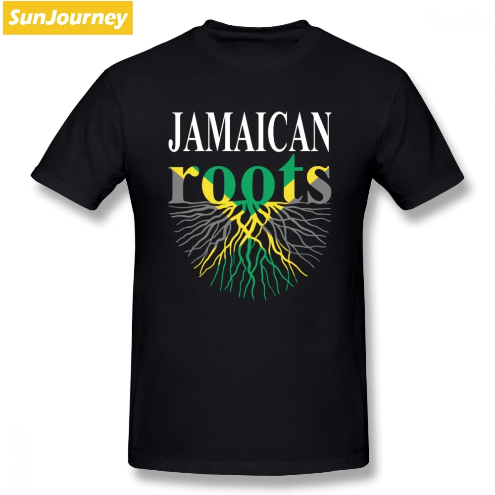 

Jamaican Roots Jamaica Flag T Shirt Short Sleeve Men's Clothes Summer Vintage Oversize O-Neck Cotton Clothes For Men