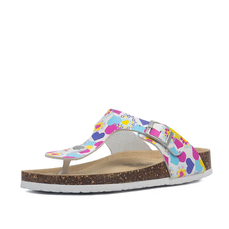 heart Summer Women Cork Slippers PU Leather Woman Sandals Fashion Flip Flops For Women Mule Clogs Slippers Female Footwear - Цвет: heart
