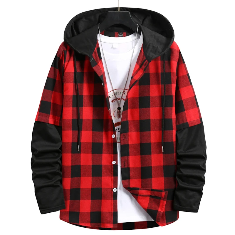 flannel hoodie mens
