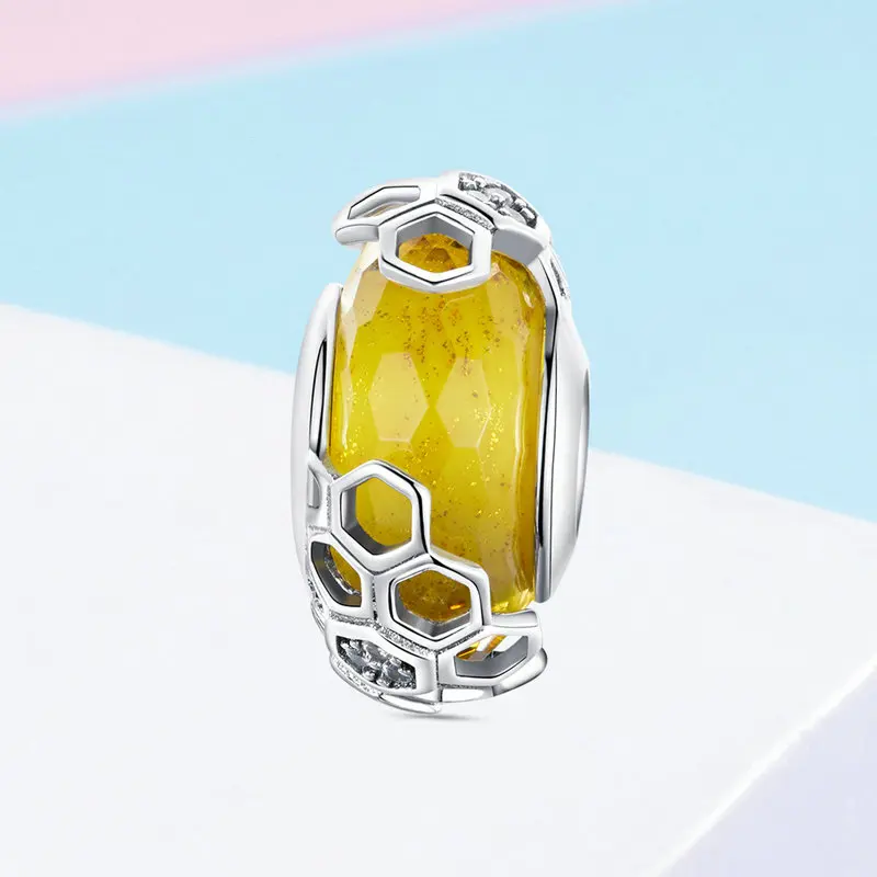 

CodeMonkey 100% 925 Sterling Silver Bee Charm Enamel Bead Fit For Original Pandora Bracelets Pendant 925 Jewelry Making C1073