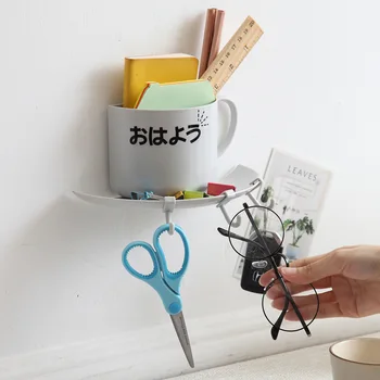 

1PC Cute Bathroom Storage Rack Creative Cup Shape Toothbrush Shelf Towel Soap Dish Holder Cosmetics Organizer Storage Box QA138