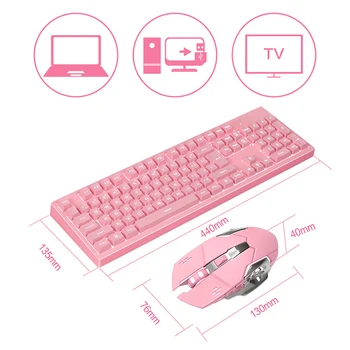 

New Hot 2.4G Wireless Keyboard Mouse Combos Rechargeable Mechanical Keyboard Mice Set
