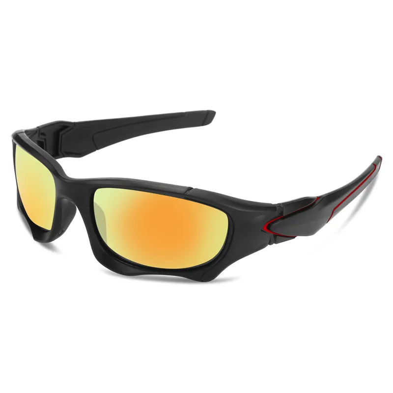 Поляризационные солнцезащитные очки для мужчин, негабаритные Квадратные Зеркальные Солнцезащитные очки для рыбалки, брендовые дизайнерские ретро очки для рыбалки - Цвет: d