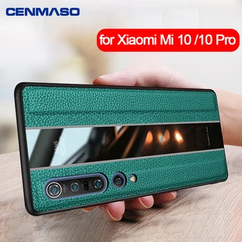 

Original Genuine Leather For Xiaomi Mi Note 10 Pro Redmi Note 9S 9 8 Pro Max Case Luxury Protection Silicone Edge Back Cover