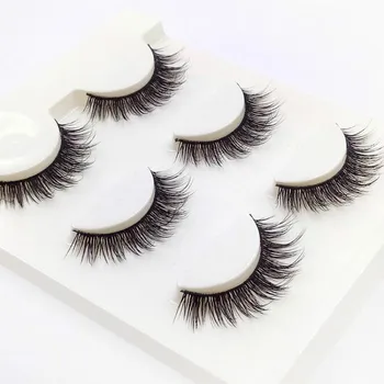 

3 Pairs New Handmade Cross False Eyelashes Beauty Makeup Thick Voluminous Messy Fake Eye Lashes Extension Tools