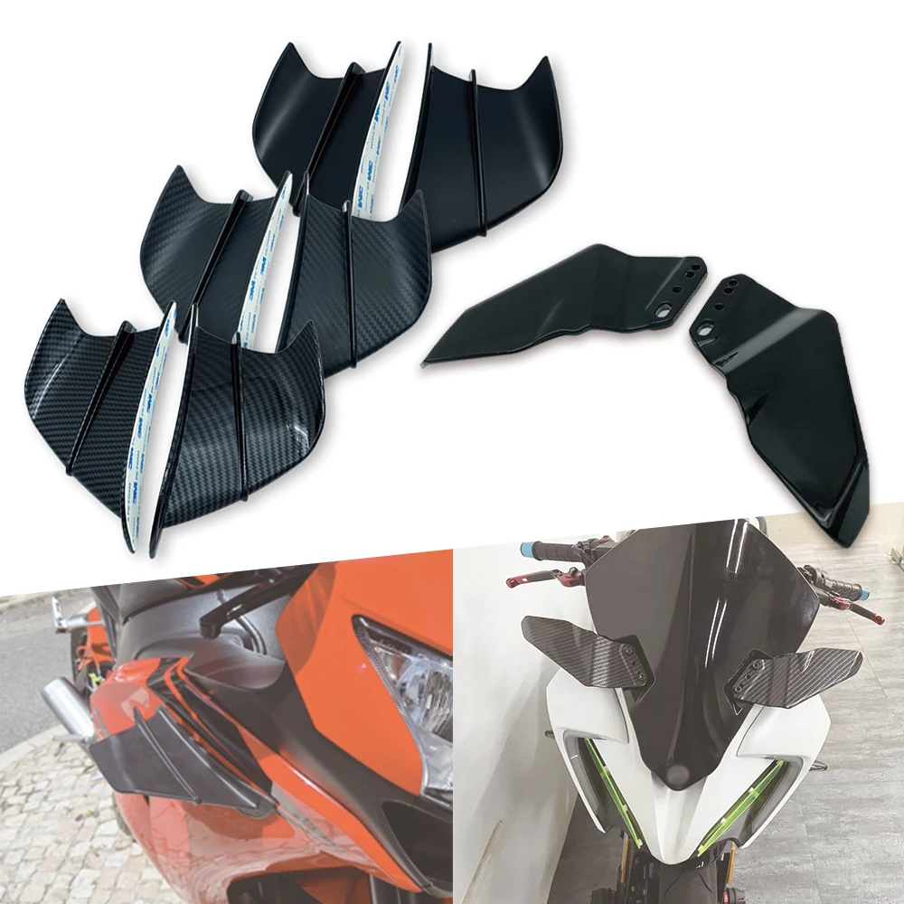 

Motorcycle Winglet Aerodynamic Side Wing Fin Spoiler Front Fairing ABS Plastic For Yamaha YZF R15 YZFR15 V3 2017-2021 2019 2020