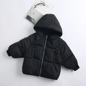 

Bread Hooded Kids Clothes Jackets Children Warm Outerwear Coats Winter Jacket For Girls Boys Winter Plus Thick Velvet Coat