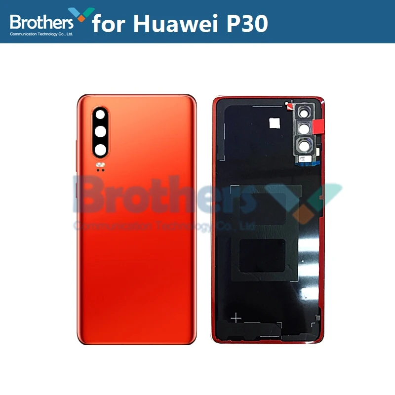 Для huawei P30 P30 Pro Корпус батареи с объективом Камеры Батарейный отсек для Huwei P30 Pro задняя крышка корпуса Замена - Цвет: P30 Sunrise