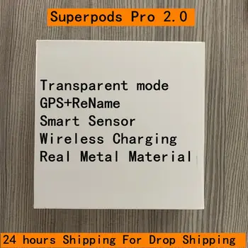 

Superpods Pro 2.0 with gps ReName Smart Sensor Wireless charging call Noise Reduction Transparent mode free delivery