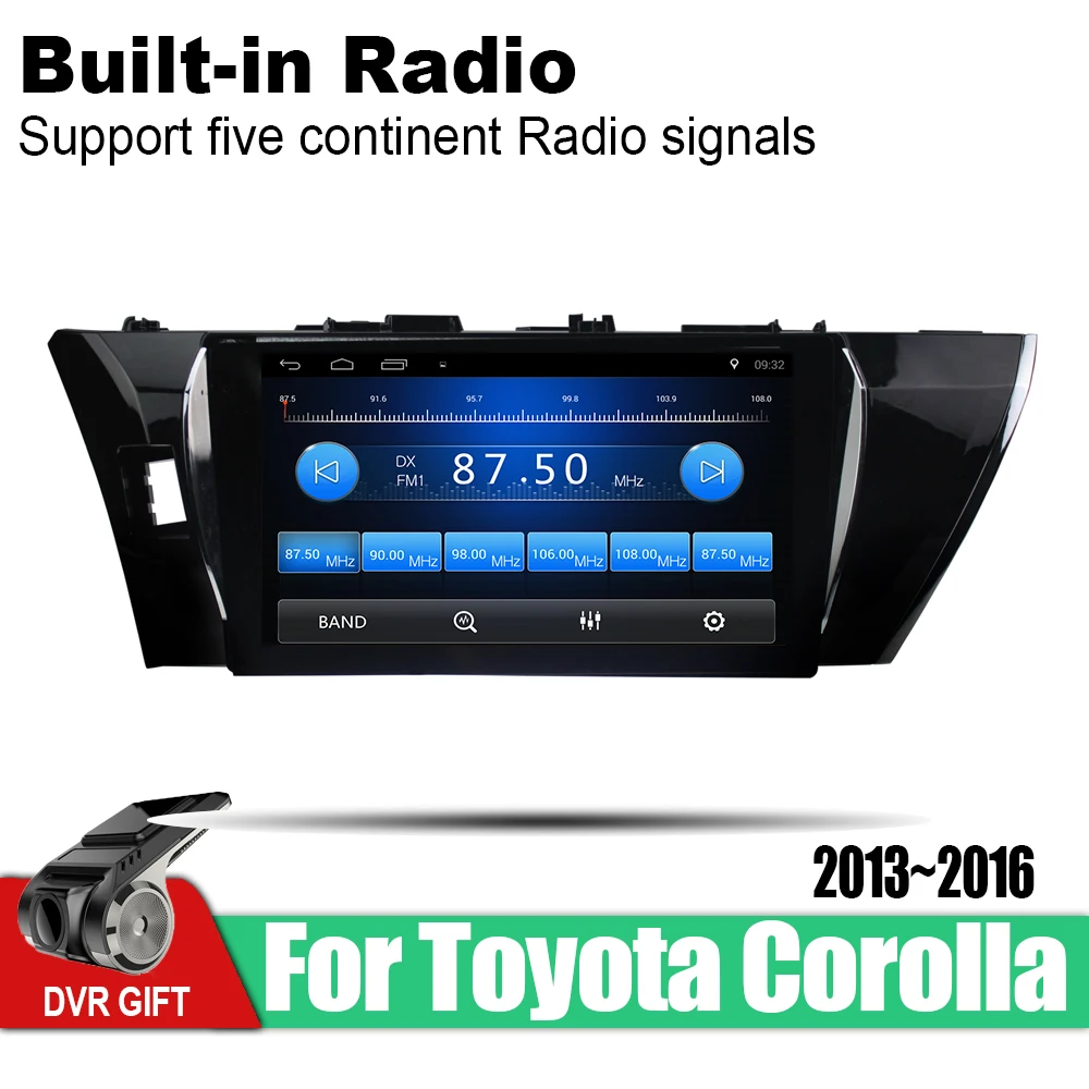 ZaiXi Android автомобильный мультимедийный GPS навигатор 2 din для Toyota Corolla E160 E170 2013 ~ 2016 vedio