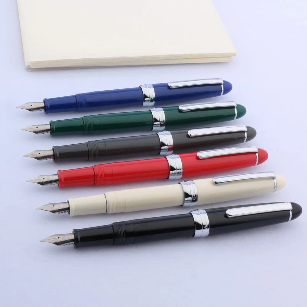 Высокое качество Jinhao 992 пластиковые фонтанные PenPlstic серебряный зажим цвет отжима