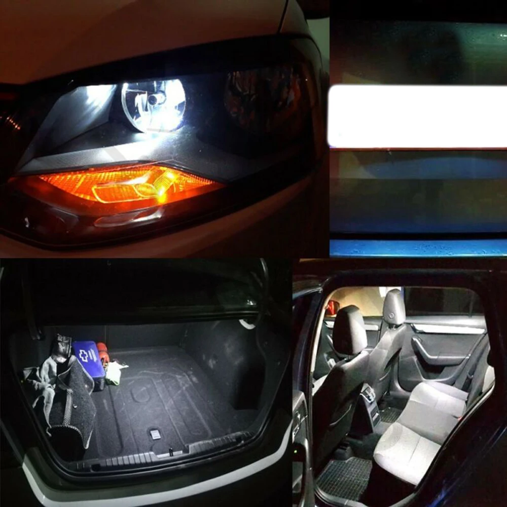 

Set Car Headlights White DC 12V Lamp Corner Lights Signal Tail Parking