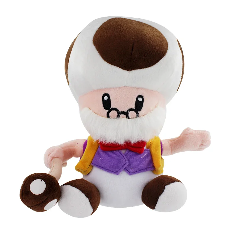 25 см Супер Марио Bros гриб старый человек плюшевые игрушки мягкие куклы Peluche подарки для детей - Цвет: 25cm