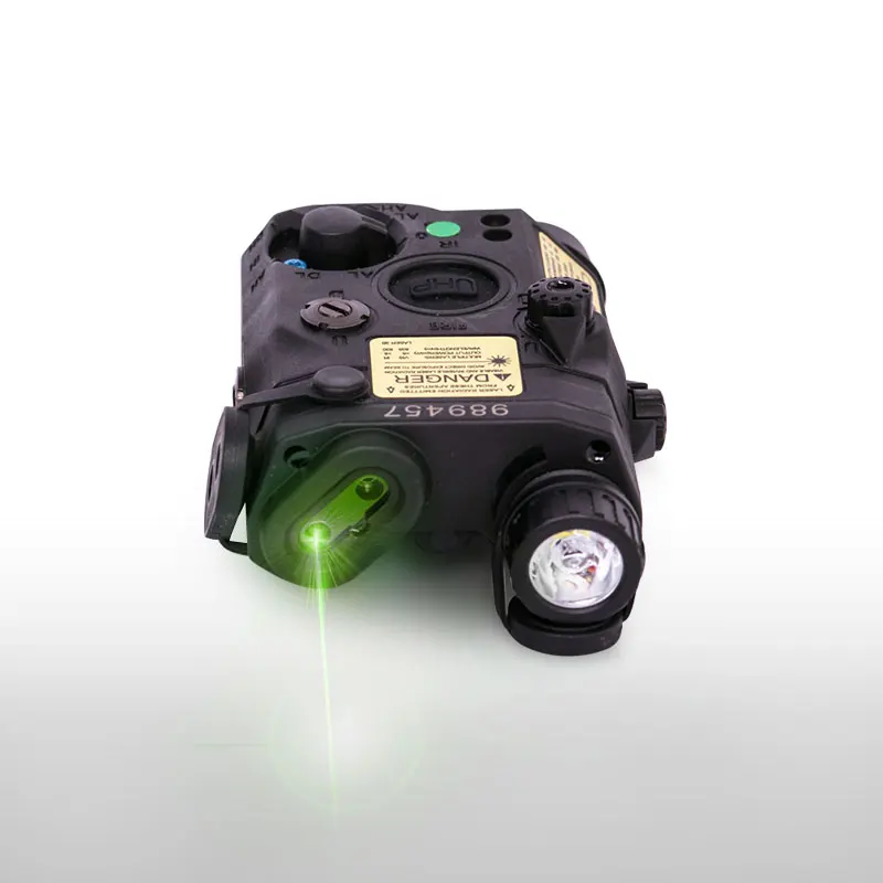 Black Green Laser Тактический PEQ 15 LA-5C UHP светодиодный светильник белого цвета с красным/зеленым лазерным прицелом и ИК-лазерным сигналом, мигающий светильник для охоты, страйкбола - Цвет: Black Green Laser