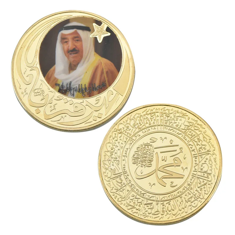 WR лидер Дубаи ОАЭ позолоченные монеты коллекционные игрушки набор монет с держателем сувенирная медаль подарочный набор Dropshipping2019 - Цвет: coin 2