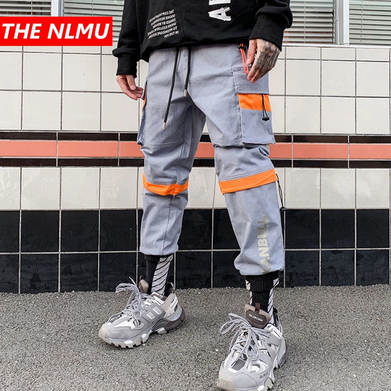 

Color Patchwork Cargo Harem Pants Mens Casual Jogger Streetwear Hip Hop 2019 Trousers Male Elastic Waist Joggers WG539