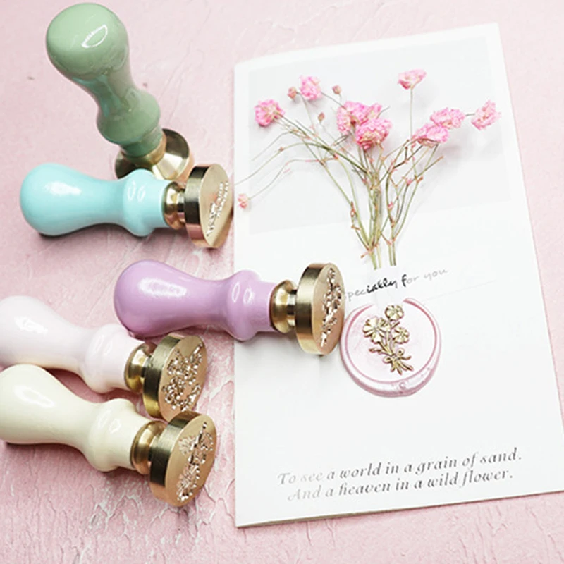 WoodenWaxSealingStampHandleBrassSealingWaxStampsHeadVintagePlanetrocketWaxSealCopperHeadforScrapbooking