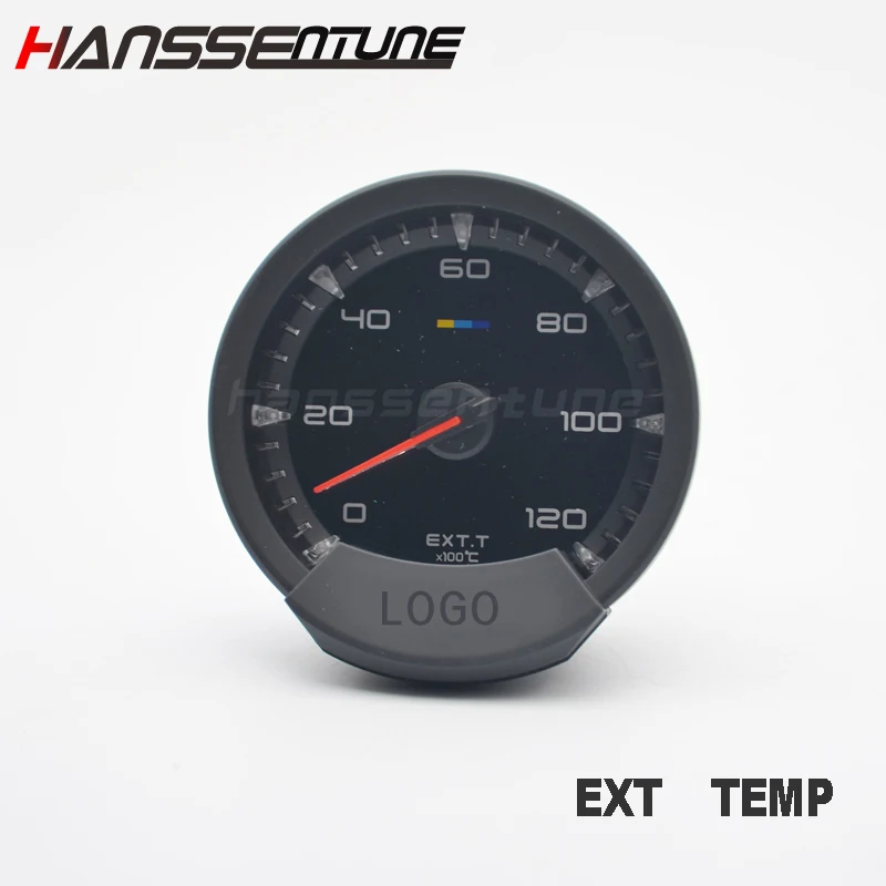 

HANSSENTUNE 2.5" 63mm 7 Colors Exhaust gas temp Gauge EXT TEMP Smoke Face Car Gauge Meter With Sensor Universal