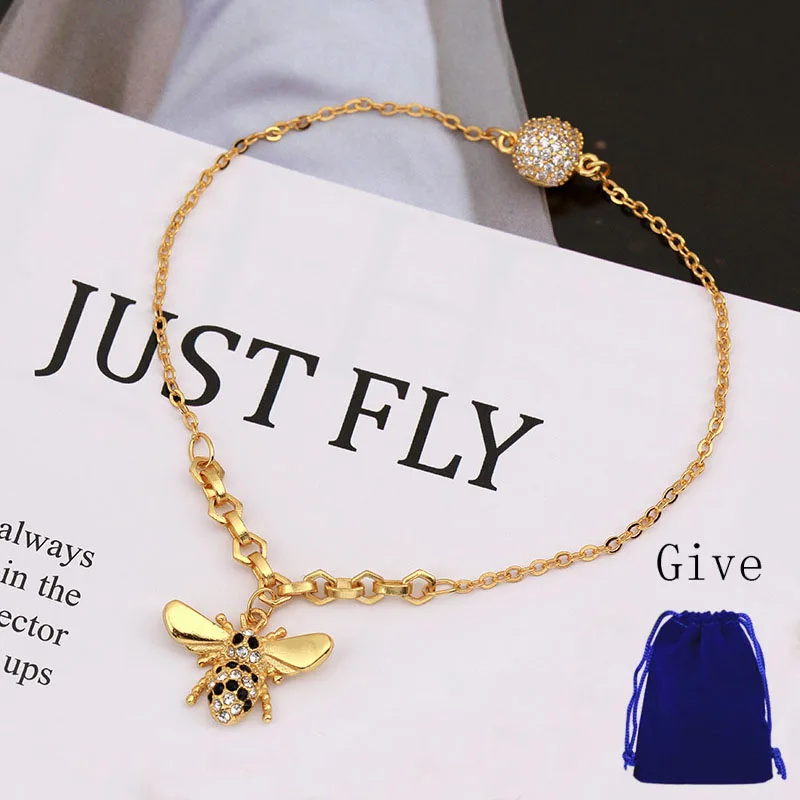 

High-quality SWA original gorgeous dazzling bee crystal friendly bee, floating bee woman romantic Bracelet