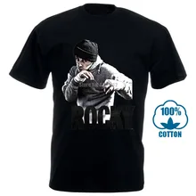 Качественные рубашки стиль Рокки Бальбоа футболка новая белая официальная Рокки 40-летие Размер s Sm 5Xl размера плюс повседневная одежда