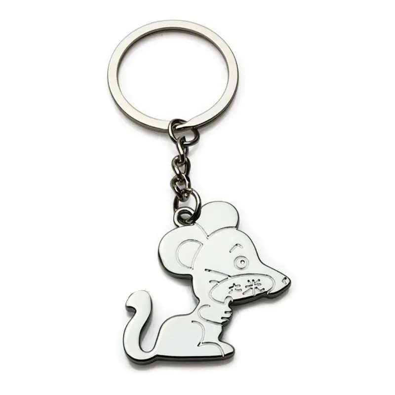 

Rat Year Auspicious Keychain New Year Gift Cute Cartoon Mouse Shape Key Ring