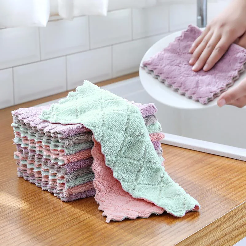 Kitchen Absorbent Cleaning Cloth Rag Washing Towel Table Window Dishcloth Novel 