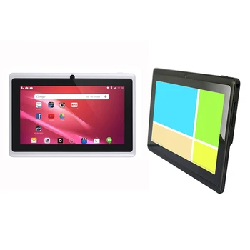 

2x 7 Inch Kids Tablet Android Quad Core Dual Camera WiFi Education Game Gift for Boys Girls White & Black