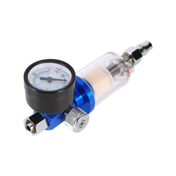 

Set Regulator Gauge 1/4 inch Mini Air Pressure Oil Trap Filter Separator Tool
