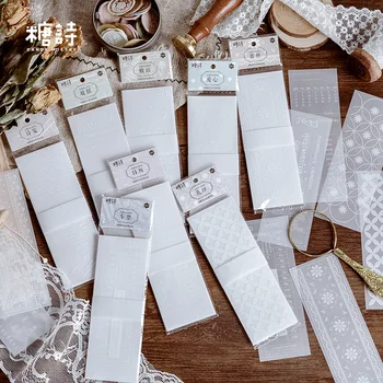 

1Sets/lot Memo Pads Sticky Notes Creative White imprint Scrapbooking Stickers Office School stationery