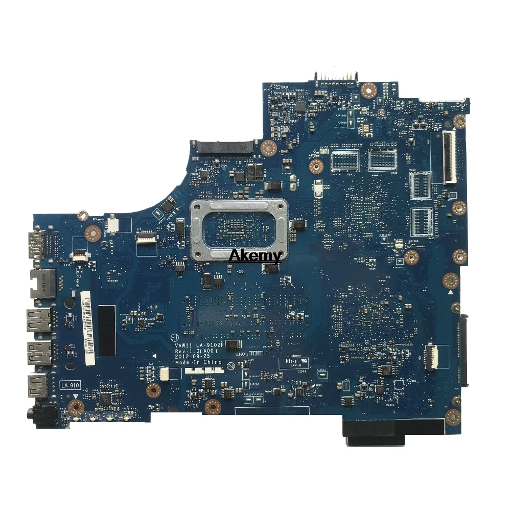 VAW11 LA-9102P REV: 17 de 1,0 для Dell Inspiron 3721 5721 материнская плата для ноутбука CN-03WVDR 03WVDR I5-3337U материнская плата для процессора originais
