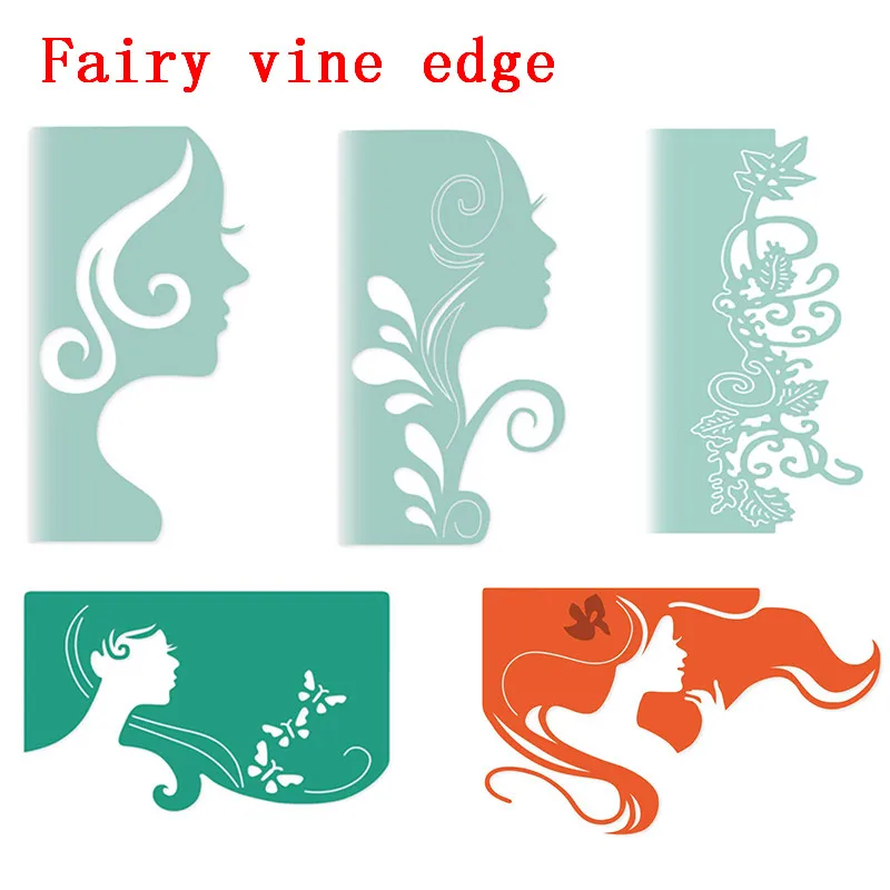 HamyHo садовая фея и кромка лозы граница металлическая сталь режущие штампы для