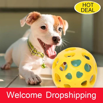 

Pet Dog Toy Rubber Round Ball Dogs Molar Cleaning Tooth Chew Bite Resistant Such Toys Reduce Tartar And Keep Mouth Fresh