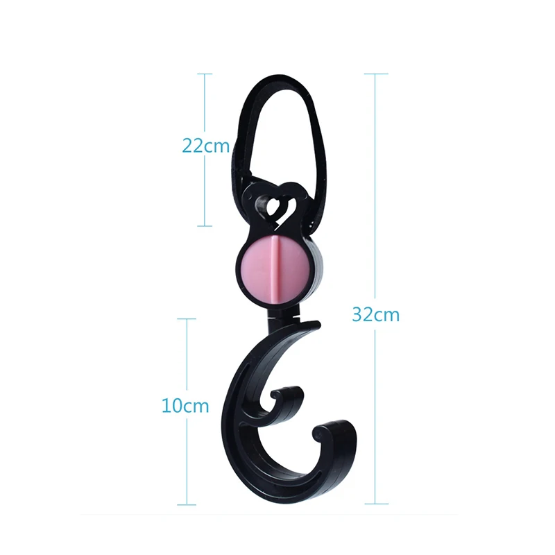 2pcs/lot Stroller Hooks Baby Hanger Shopping Bag Clip Hook Baby Carriage Bag Pram Rotate 360 Degree Cart Hook Accessories