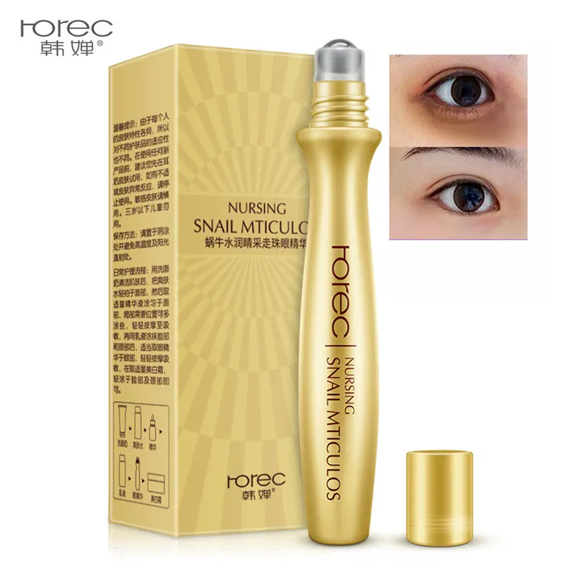 Фото Rorec Snail Eye Serum Remove Dark Circle Anti-Aging Wrinkle Essence Moisturize Hydrating Ease The Fatigue Of Care |