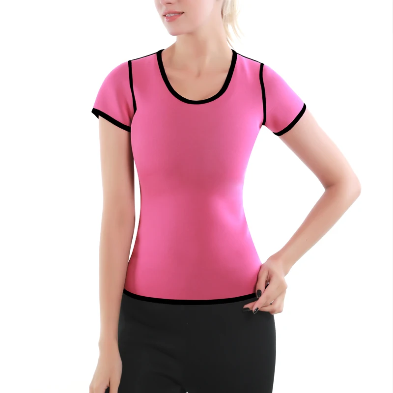Новые спортивные топы для сауны, женские модные бесшовные рубашки для йоги, удобные дышащие футболки с коротким рукавом, Женская Спортивная одежда для похудения
