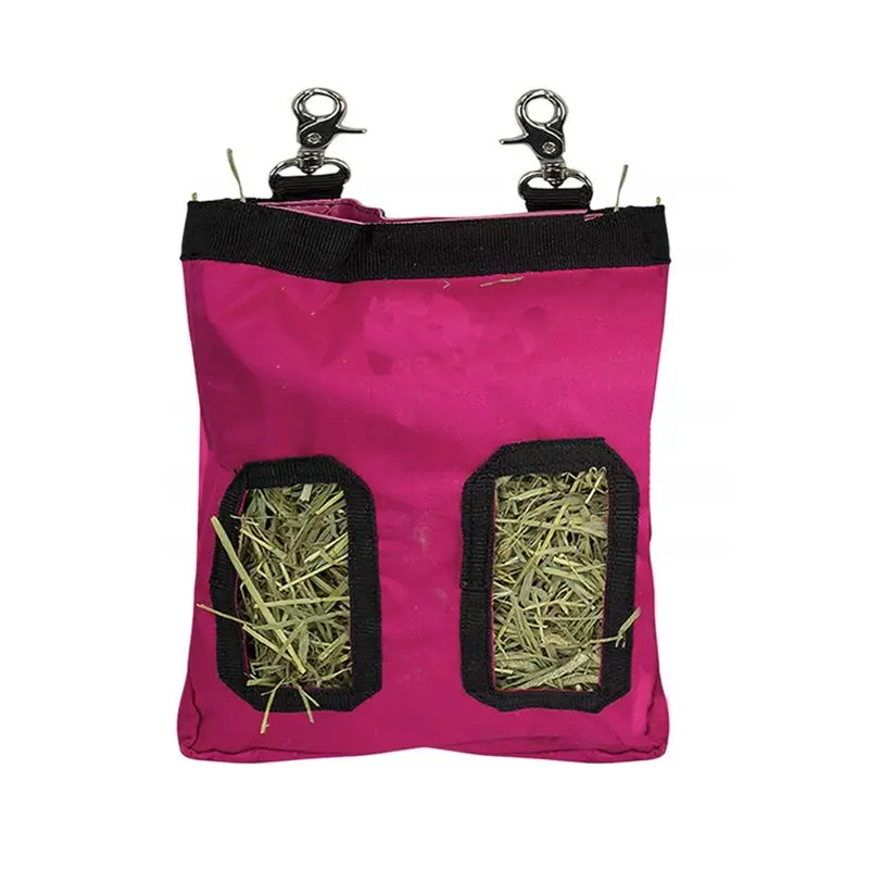 Soporte para alimentador colgante de bolsa de heno, contenedor dispensador de alimentación para mascotas pequeñas, envío directo