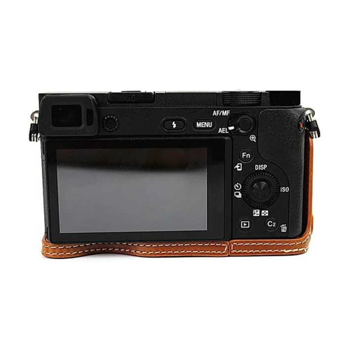 Винтажный кожаный чехол для камеры, половинный чехол для sony A6000 A6300 VDX99