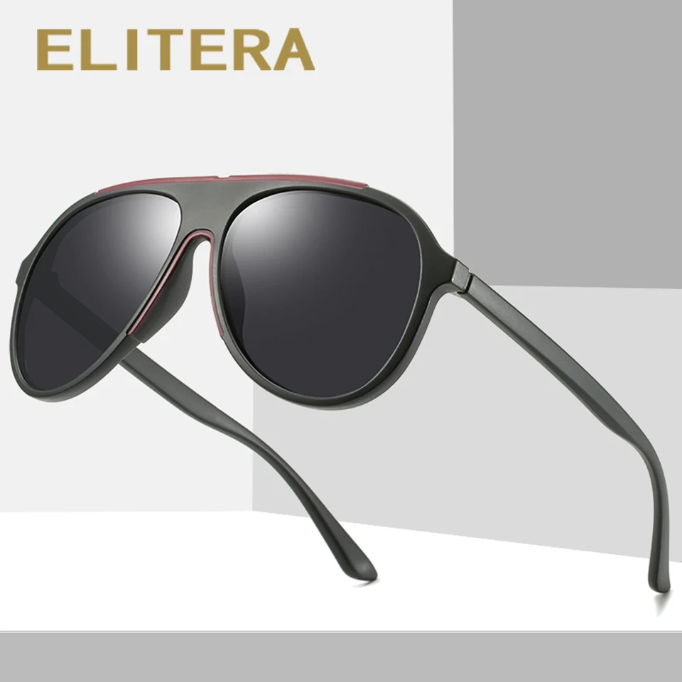 ELITERA мужские классические Поляризованные Круглые Солнцезащитные очки TR90 рамка для вождения UV400 защита