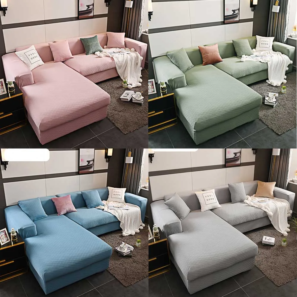 

High Quality Velvet Sofa Covers for Living Room Hotel Lobby Rest Room Solid Sofa Cover Elastic Couch Cover Home Decor Fund Sofa